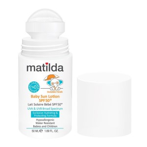 لوسیون ضدآفتاب کودک spf 50 ماتیلدا