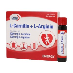 ویال خوراکی ال کارنتین+ال آرژنین یوروویتال 6 عدد