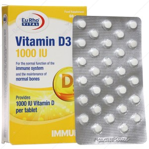قرص ویتامین D3 1000 یوروویتال 60 عدد