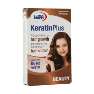 کپسول ژلاتینی نرم کراتین پلاس یوروویتال 40 عدد