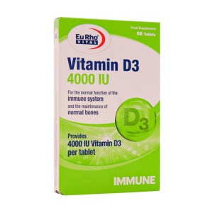 قرص ویتامین D3 4000 واحد یوروویتال 60 عدد