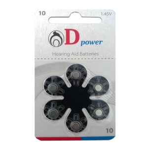 باطری سمعک D-POWER شماره 10