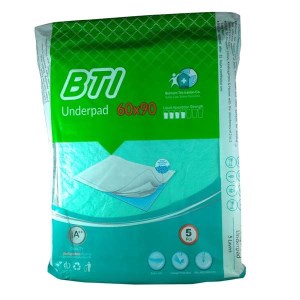 زیر انداز بهداشتی بیمار B.T.I ابعاد 90*60 پنج عددی